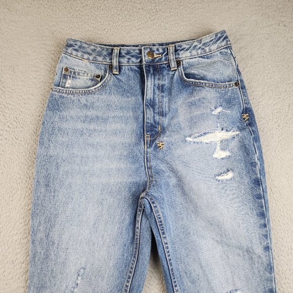 Ksubi Chlo Wasted Jeans Women's 28x26 Boyfriend Fit Ripped Knee Cropped Grunge - Picture 3 of 15